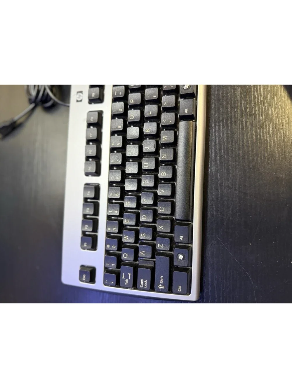 HP KUS0133 USB Wired Keyboard Smart Card CAC Reader 434822-002 Silver